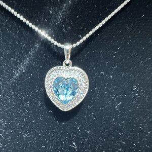 Silver Necklace with Heart Pendant